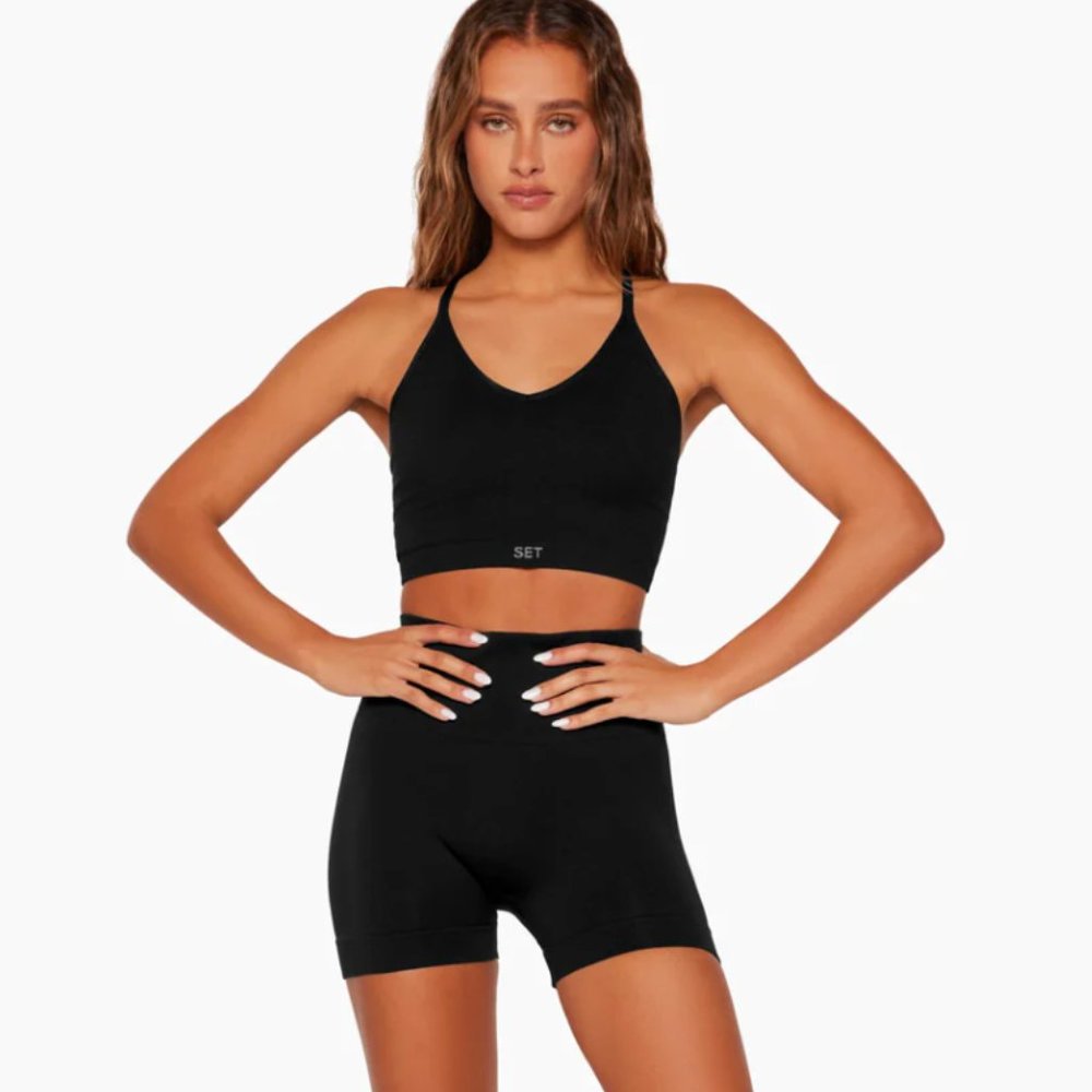 NWT small set ACTIVE SCULPTFLEX BIKE SHORTS ONYX FLASH